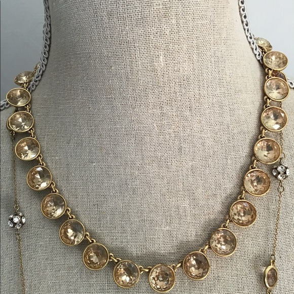 Golden choker with gold Chrystal accents - Picture 2 of 3